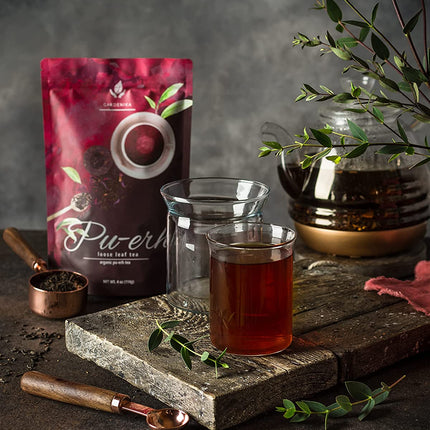 Puerh Tea, High-Caffeine Coffee Alternative - Fermented - Organic