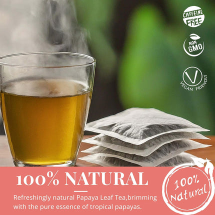 Papaya Leaf Tea Bags 75 Count – Caffeine-Free Herbal Tea for Immunity & Digestion