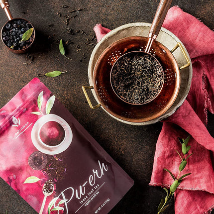 Puerh Tea, High-Caffeine Coffee Alternative - Fermented - Organic