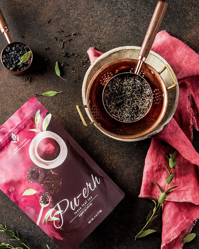 Puerh Tea, High-Caffeine Coffee Alternative - Fermented - Organic