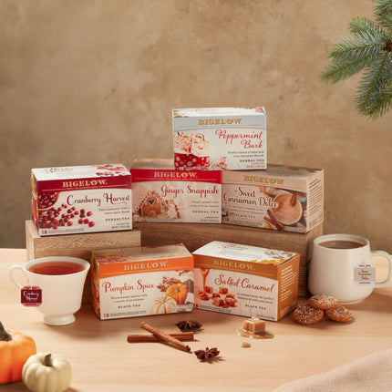 Assorted boxes of Bigelow Seasonal Teas