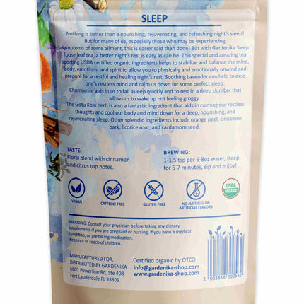 Sleep Tea, Evening Relaxation | Chamomile Lavender Gotu Kola | Organic