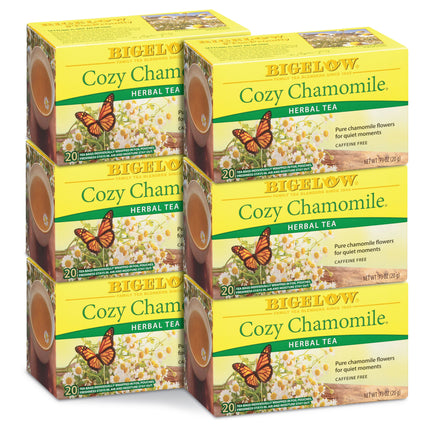 2 stacks of 3 Cozy Chamomile Boxes